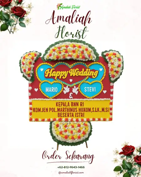 Papan Bunga Pernikahan Pagar